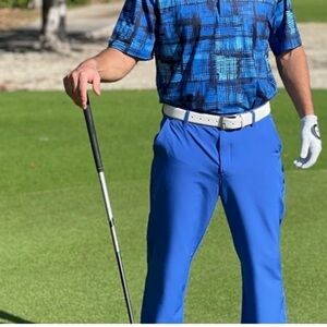 Nike Golf Pants Trousers Blue Standard Fit Dri Fit Preppy Resort Vacation Comfy